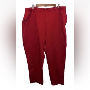 L.L. Bean Mens Red Sweat Pants Size XXL Tall Pull On Comfy Lounge Casual NWT